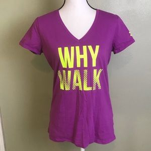 Under Armour Purple Why Walk Semi-Fitted T-Shirt M